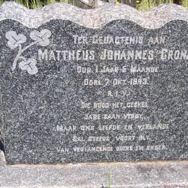 CRONJE Mattheus Johannes -1943