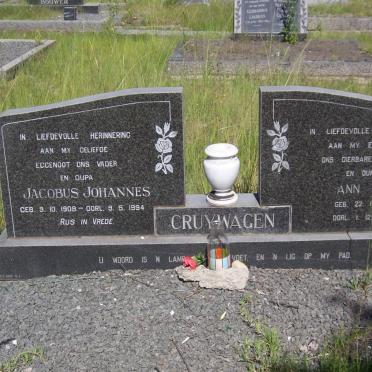 CRUYWAGEN Jacobus Johannes 1909-1994 &amp; Ann 1914-1975