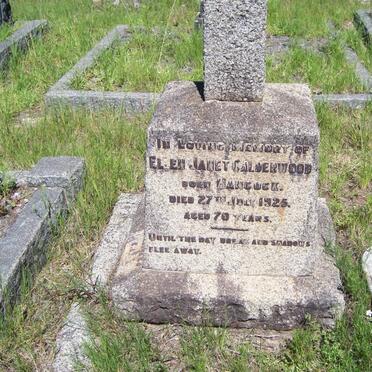 CALDERWOOD Ellen Janet nee HANCOCK -1925