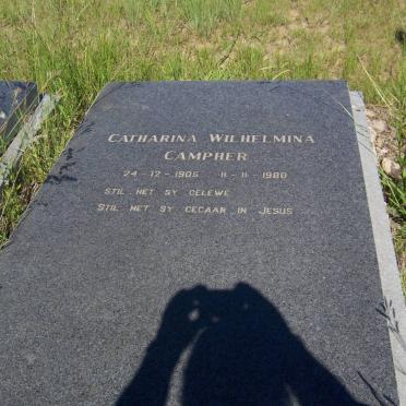 CAMPHER  Catharina Wilhelmina 1905-1980