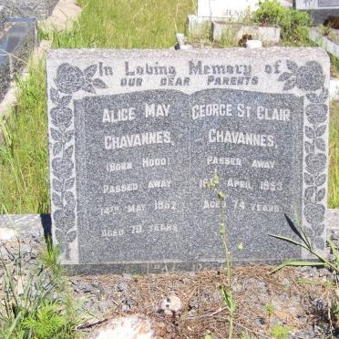 CHAVANNES George St Clair -1953 &amp; Alice May HOOD-1952