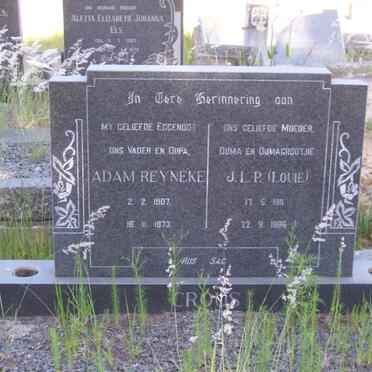 CROUS Adam Reyneke 1907-1973 &amp; J.L.P. 1911-1986