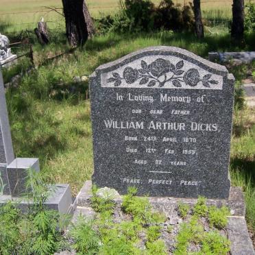 DICKS William Arthur 1870-1953
