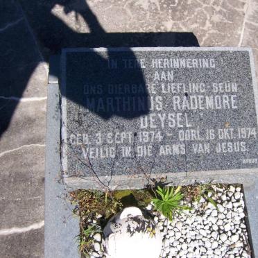 DEYSEL Marthinus Rademore 1974-1974