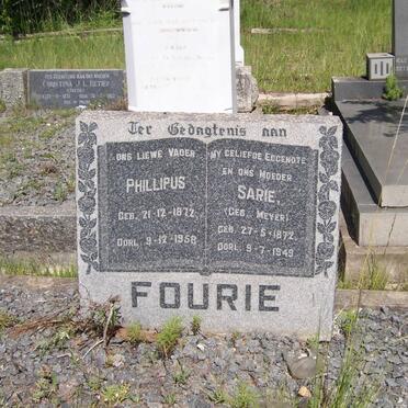FOURIE Phillipus 1872-1958 &amp; Sarie MEYER 1872-1949
