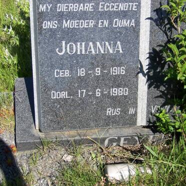 GEYER Johanna 1916-1980