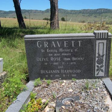GRAVETT Benjamin Harwood 1881-1918 &amp; Olive Rose BROWN 1880-1970