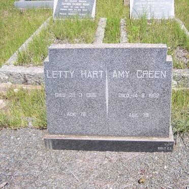 GREEN Amy -1962 :: HART Letty -1965