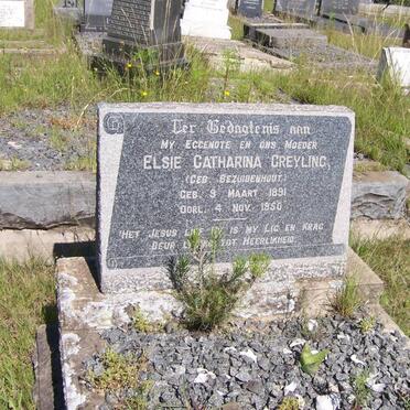 GREYLING Elsie Catharina nee BEZUIDENHOUT 1891-1950