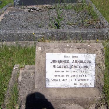 GREYLING Johannes Arnoldus Nicolas 1863-1943