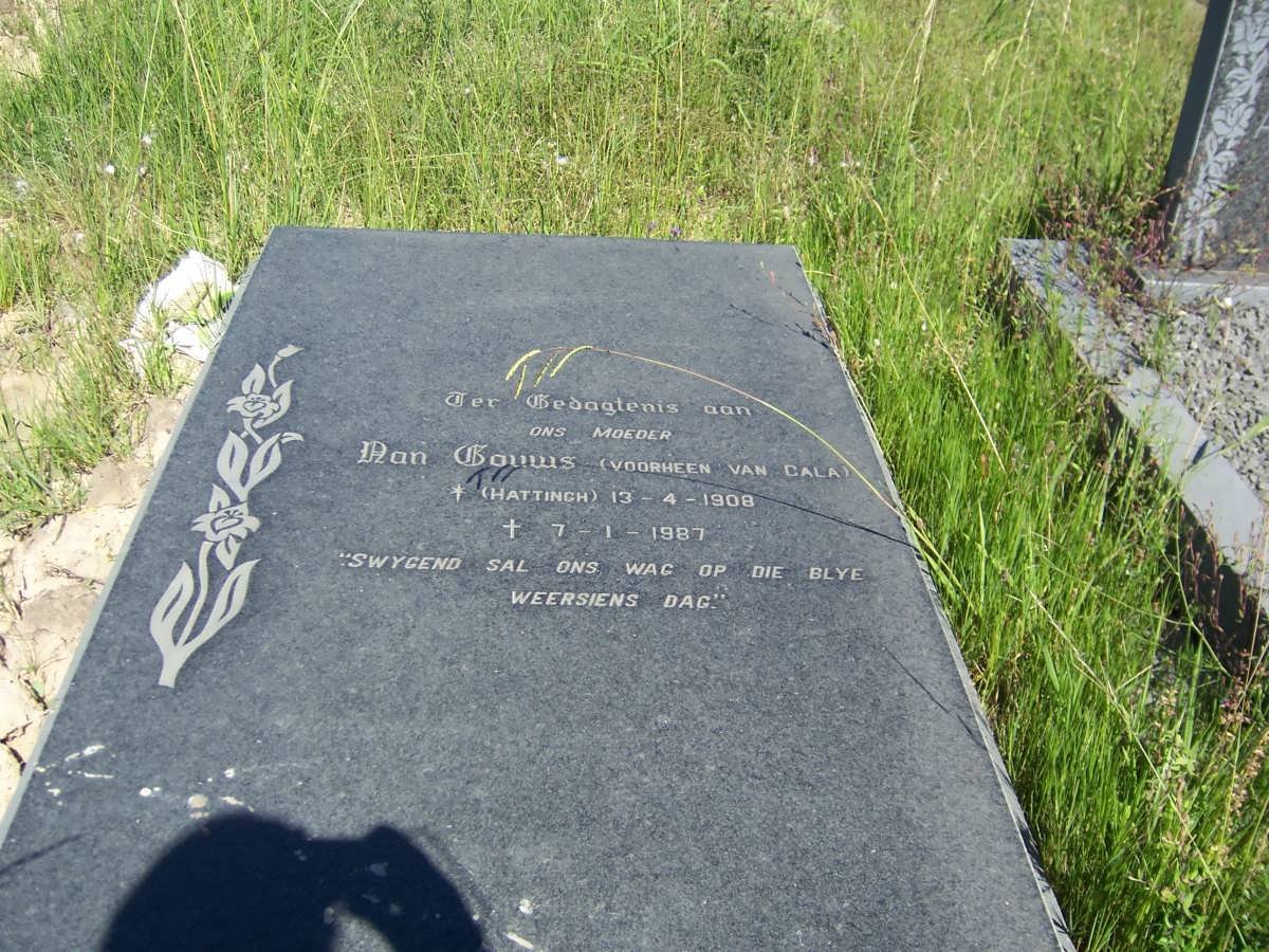 GOUWS Nan formerly CALA nee HATTINGH 1908-1987