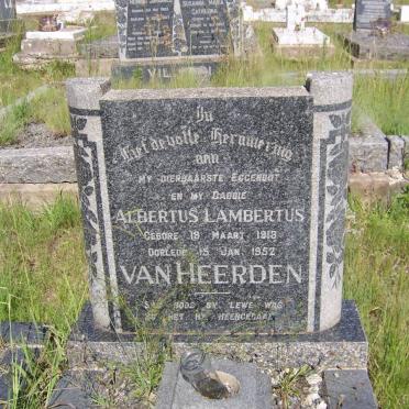 HEERDEN Albertus Lambertus, van 1913-1952