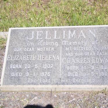 JELLIMAN Charles Edward 1884-1967 &amp; Elizabeth Helena 1907-1975
