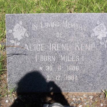 KEMP Alice Irene nee MILES 1906-1984