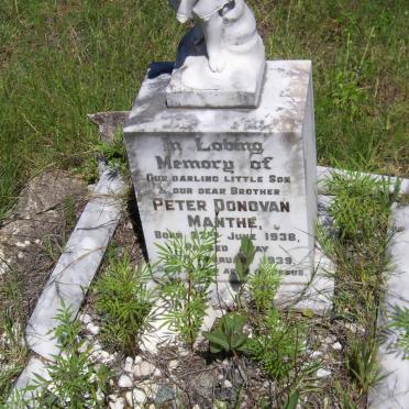 MANTHE Peter Donovan 1938-1939