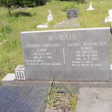 MARAIS Johannes Lodewicus 1886-1968 &amp; Jacoba Magaretha OOSTHUYSEN 1894-1965