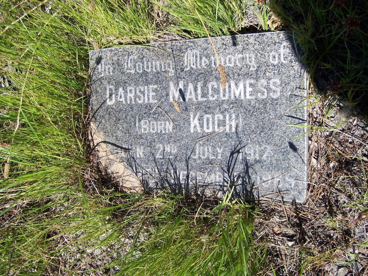 MALCOMESS Darsie nee KOCH 1912-1965