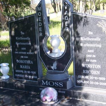 MOSS Winston Rhoden 1929-2006 &amp; Dorothea Maria  1936-2006