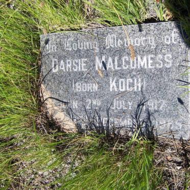 MALCOMESS Darsie nee KOCH 1912-1965