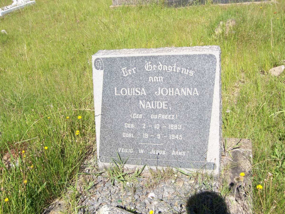 NAUDE Louisa Johanna nee du PREEZ 1883-1945