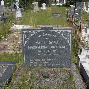 ODENDAAL Maria Sofia Magdalena 1884-1954