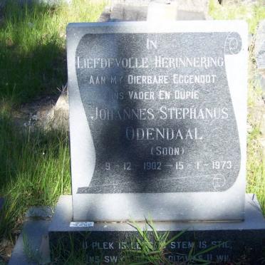 ODENDAAL Johannes Stephanus 1902-1973