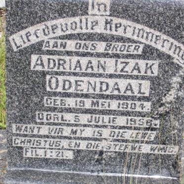 ODENDAAL Adriaan Izak 1904-1956