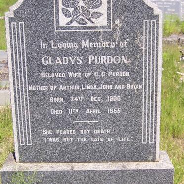 PURDON Gladys 1900-1955