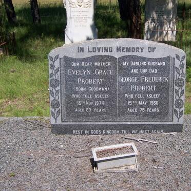 PROBERT George Frederick -1960 &amp; Evelyn Grace GOODMAN -1974