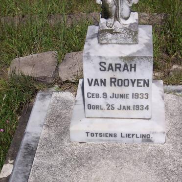 ROOYEN Sarah, van 1933-1934
