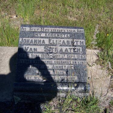 STRAATEN Johanna Elizabeth, van 1902-1943