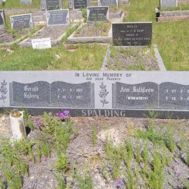 SPALDING Gerald Sydney 1903-1987 &amp; Ann Kathleen WINKWORTH 1908-1987