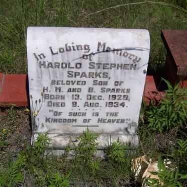 SPARKS Harold Stephen 1929-1934