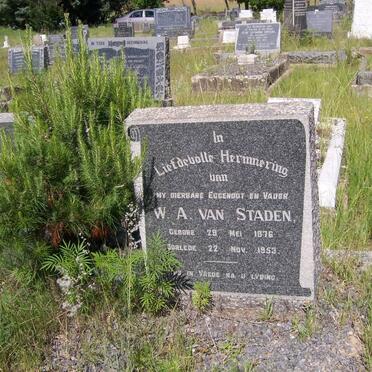 STADEN W.A., van 1876-1953