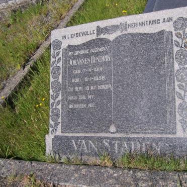 STADEN Johannes Hendrik, van 1914-1958