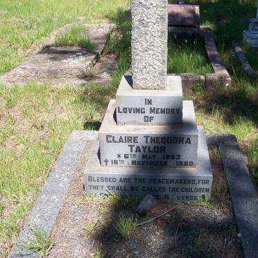 TAYLOR Claire Theodora 1883-1980