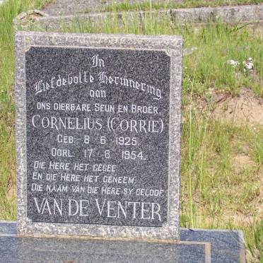 VENTER Cornelius, van de 1925-1954
