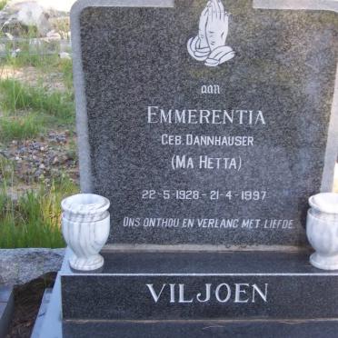 VILJOEN Jesaias Alexander 1924-1973 &amp; Emmerentia DANNHAUSER 1928-1997