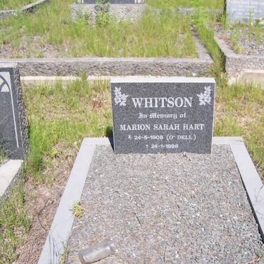 WHITSON Marion Sarah Hart nee O'DELL 1908-1998