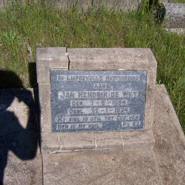 WET Jan Hendrik, de 18?4-1934