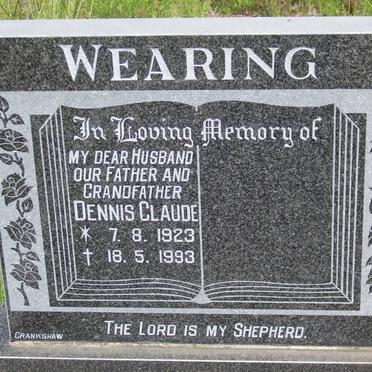 WEARING Dennis Claude 1923-1993