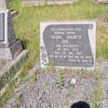 ZIEHL Jacoba Magrieta nee OOSTHUIZEN 1875-1959