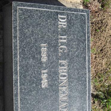 FRONEMAN H.G. 1899-1945