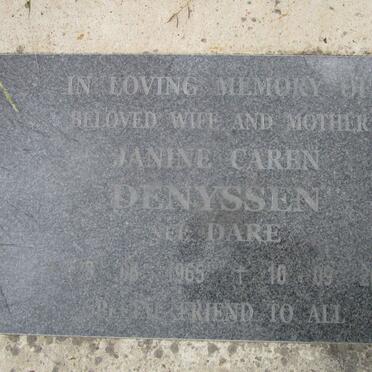 DENYSSEN Janine Caren nee DARE 1965-2014