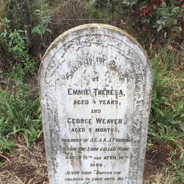 PURDON Emmie Theresa -1888 :: PURDON George Weaver -1888