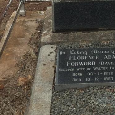 FORWORD Florence Ada nee DAVIES 1870-1957