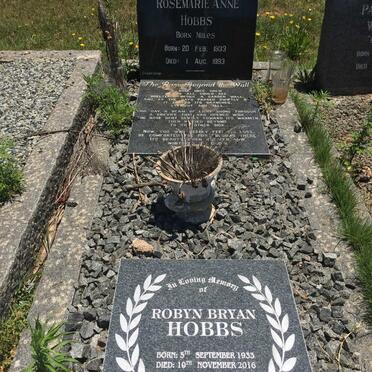 HOBBS Rosemarie Anne nee MILES 1933-1993 :: HOBBS Robyn Bryan 1933-2016