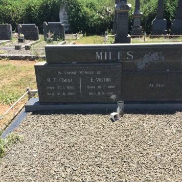 MILES E. 1899-1982 &amp; B.T. 1903-1983