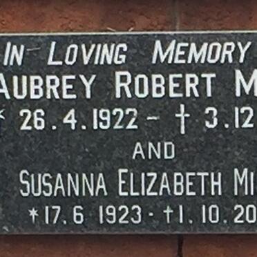 MILES Aubrey Robert 1922-1985 &amp; Susanna Elizabeth 1923-2000