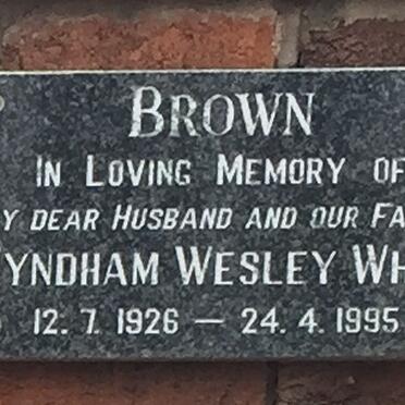 BROWN Wyndham Wesley White 1926-1995